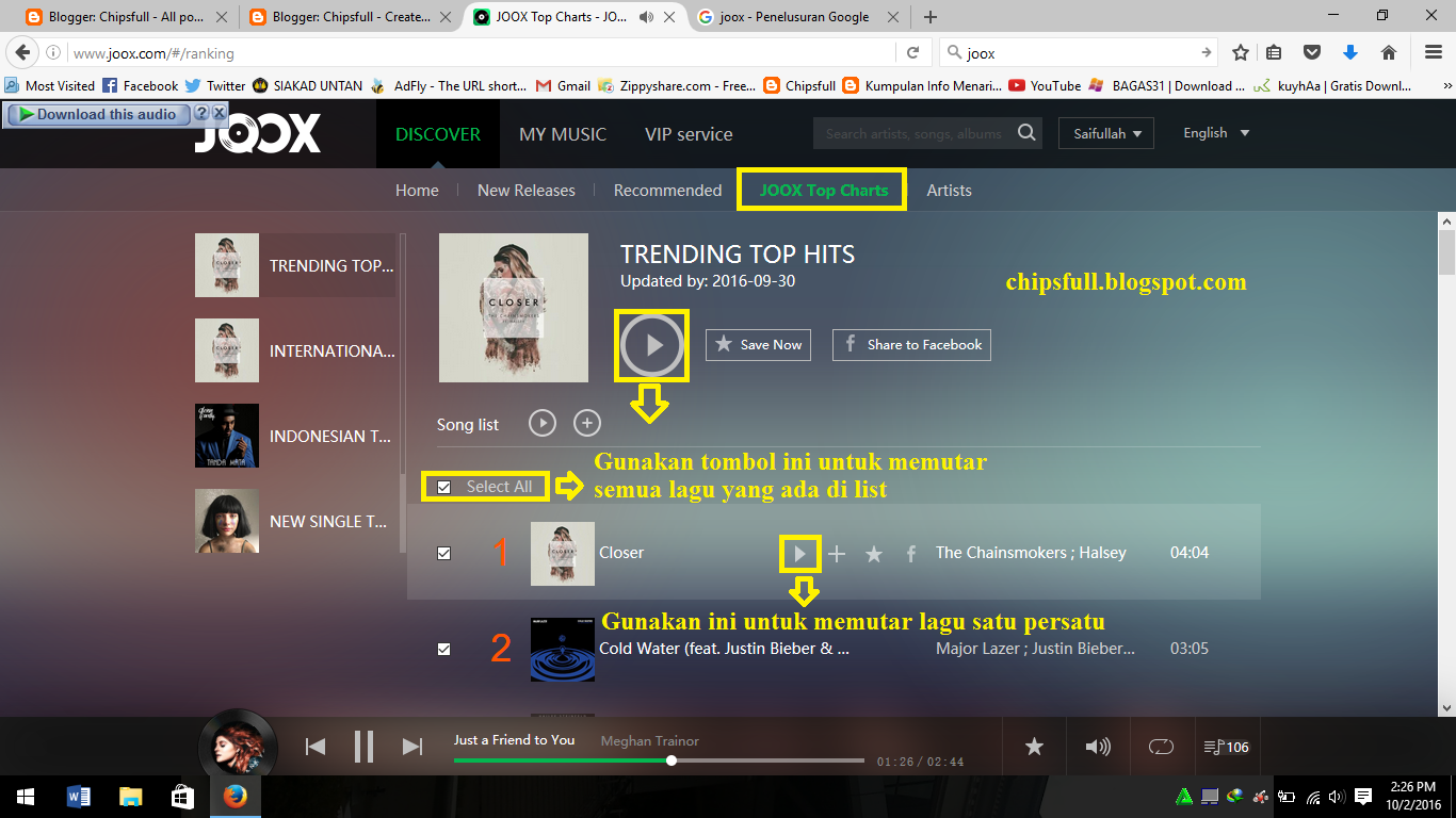 Cara dengar dan download lagu online menggunakan Laptop