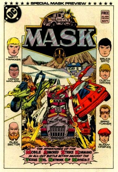 List Of 1985 Comic Books Featuring The Special M.A.S.K. Preview Insert