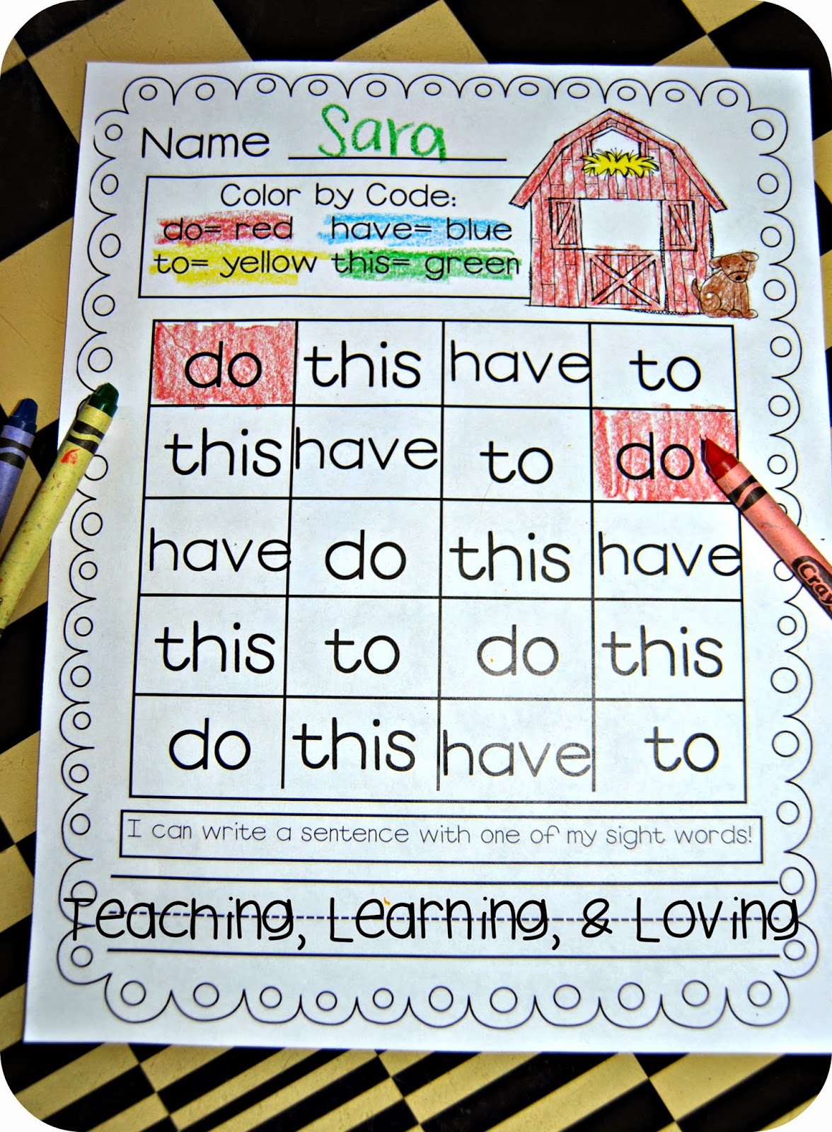 Sight Word Exercises Sight Word Exercises