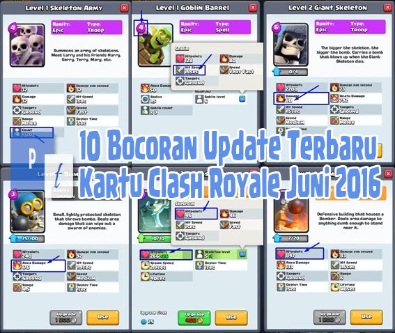 10 Bocoran Update Terbaru Kartu Clash Royale Juni 2016