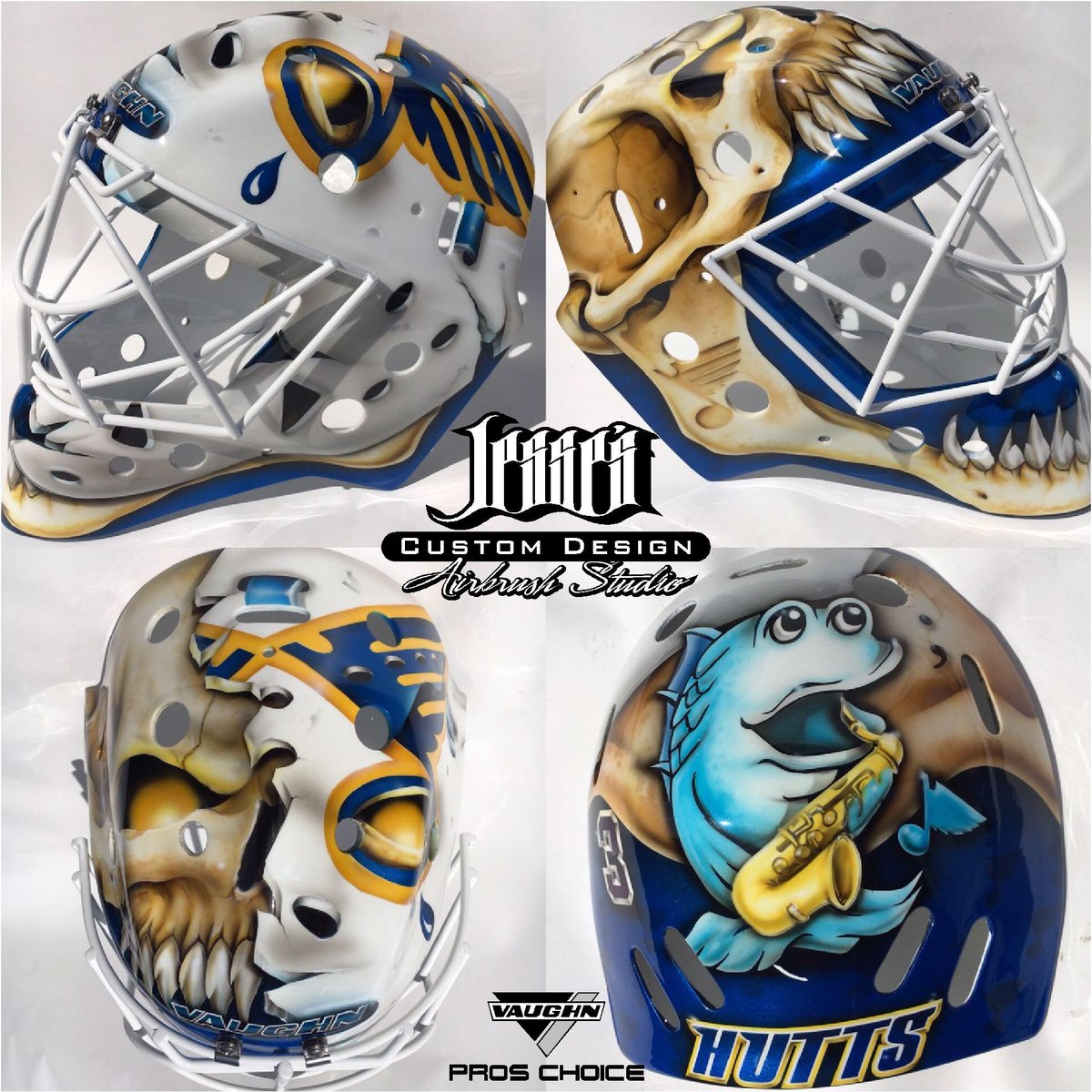 Ed Staniowski St. Louis Blues Game Mask  Goalie mask, Nhl hockey players,  Hockey equipment