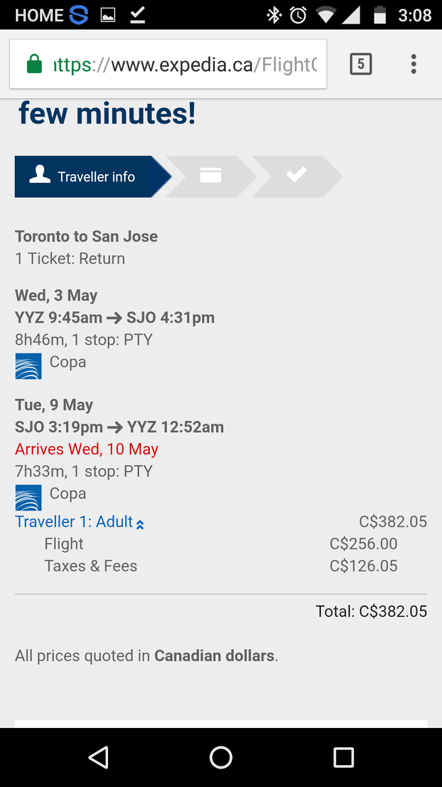 Cheap Toronto Flights May Toronto Costa Rica/Panama 382 RT