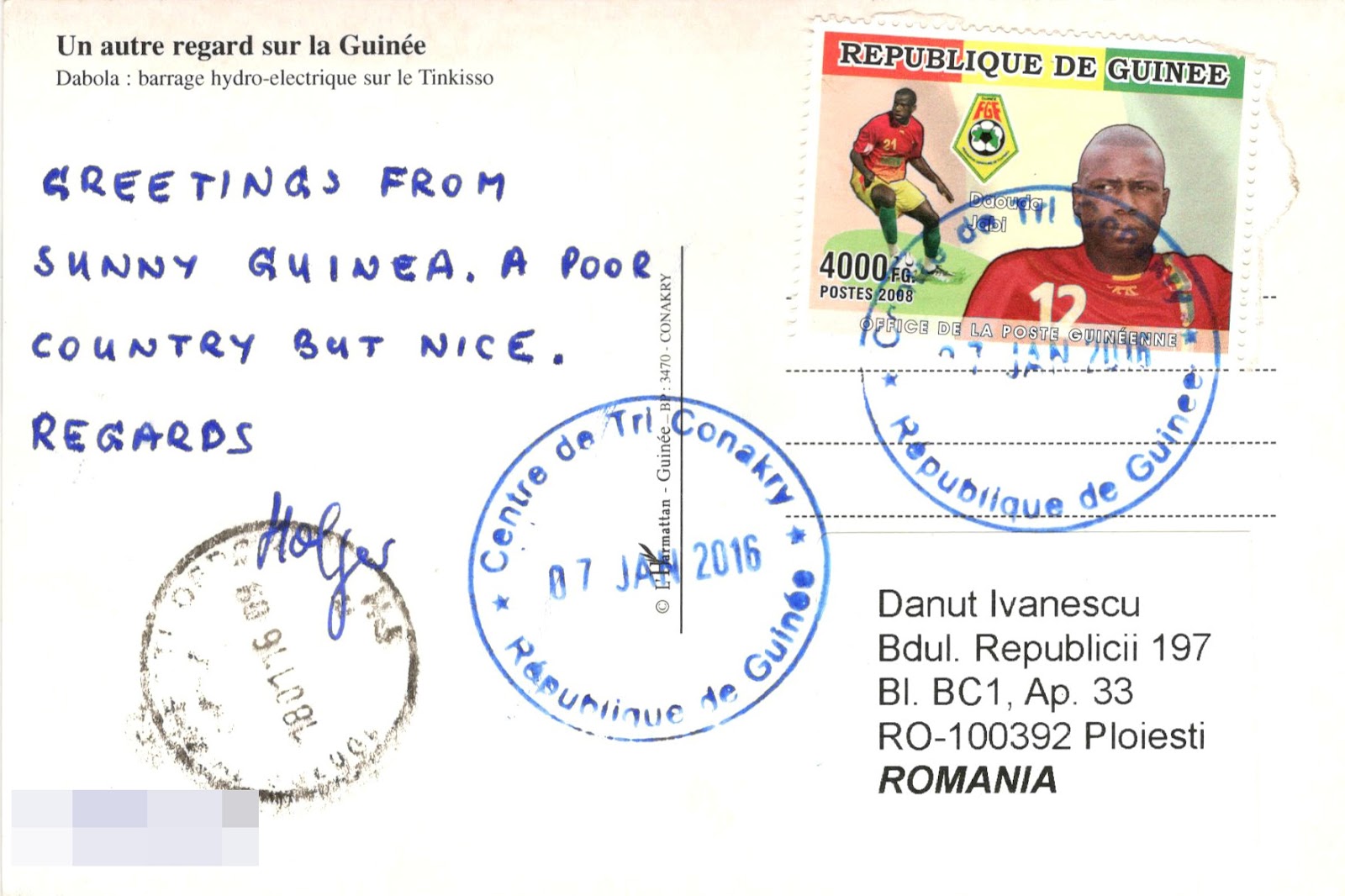 WORLD, COME TO MY HOME! 2239 GUINEA (Faranah) Tinkisso dam and waterfall