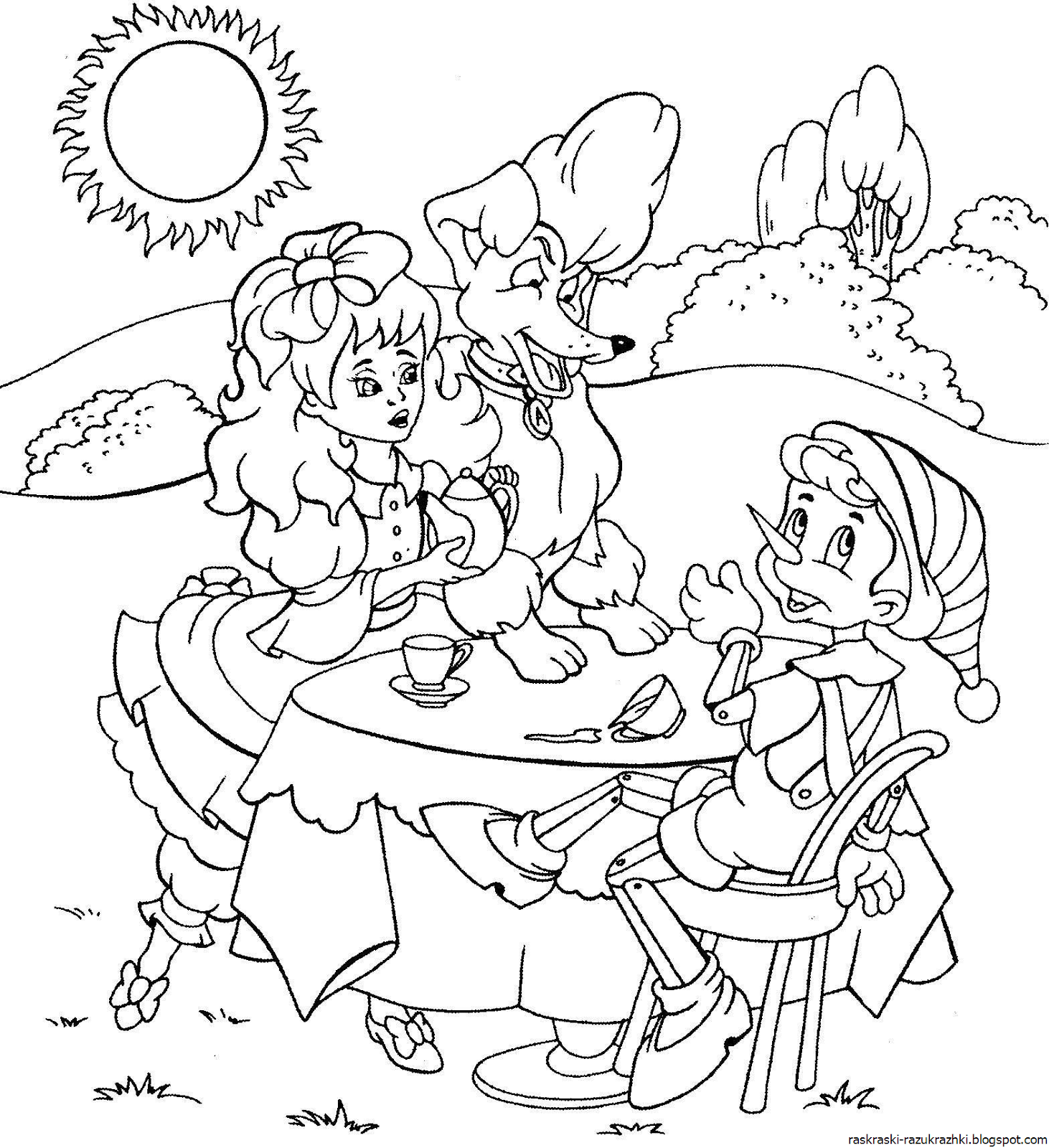 Сказочная Раскраски Распечатать