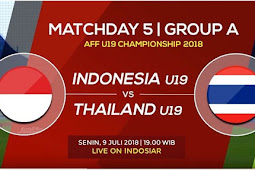Live Streaming Timnas U19 vs Thailand U19 AFF U19 2018