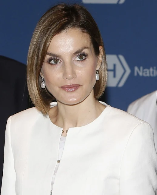 Queen Letizia of Spain visits the National Cancer Institute at the Washington Hospital