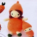patron gratis muñeca zanahoria amigurumi