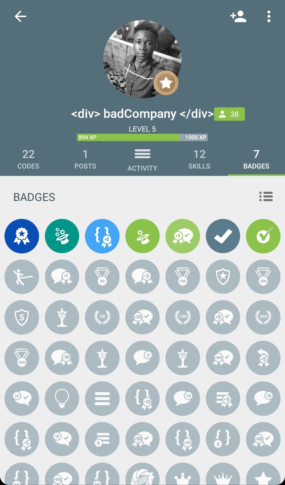 SoloLearn badges