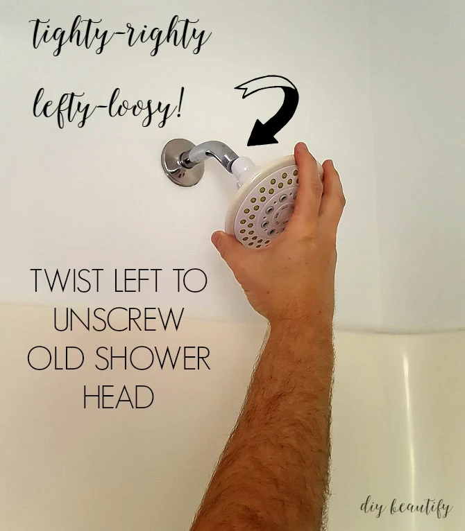 remove old shower head