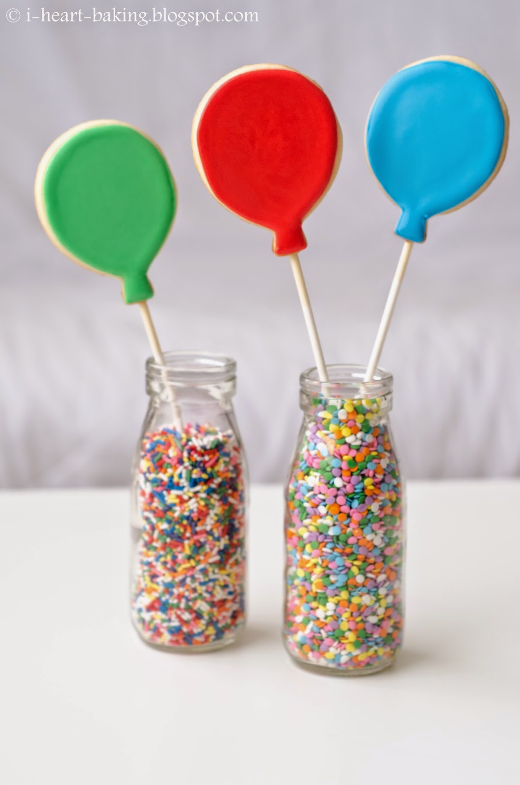 i heart baking!: balloon cookie pops on a stick