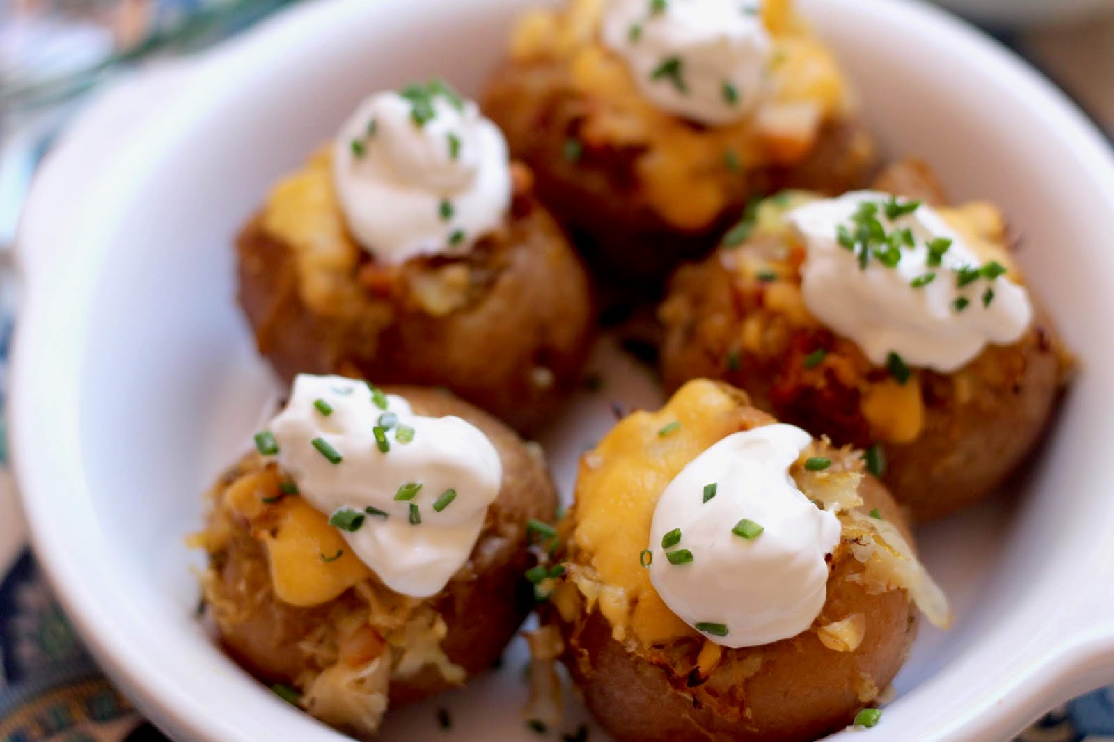 Sauerkraut, Speck, and Chive Stuffed Potatoes with Gouda Diary of a