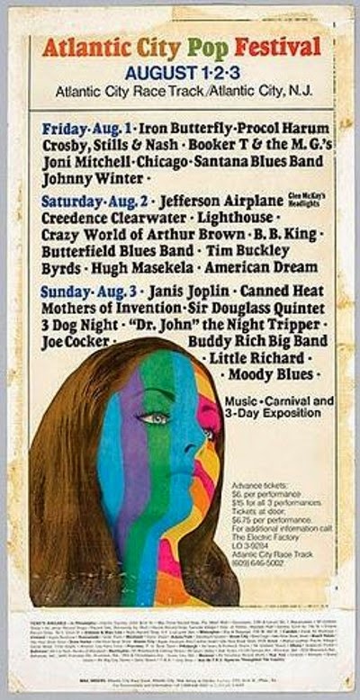 A poster from the 1969 Atlantic City Pop Festival