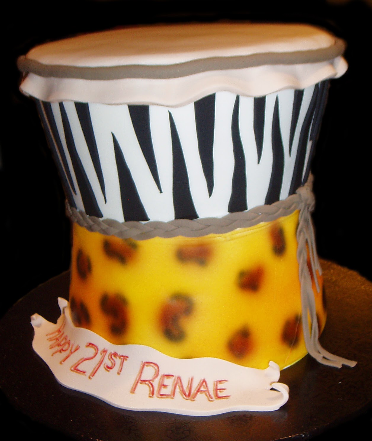 Nada's cakes 3D African Drum Birthday Cake