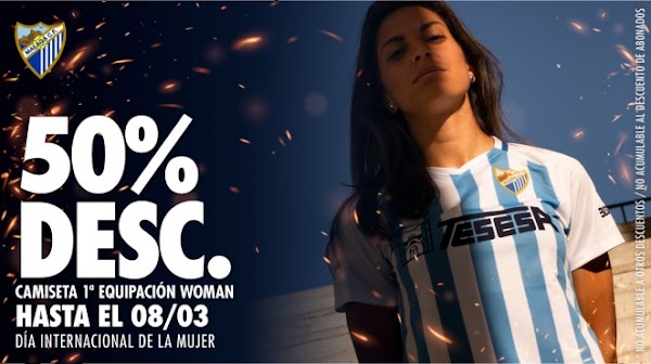 El Málaga rebaja un 50% la camiseta Woman Fit