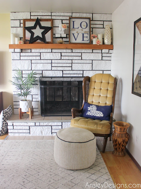 How to paint a stone fireplace!