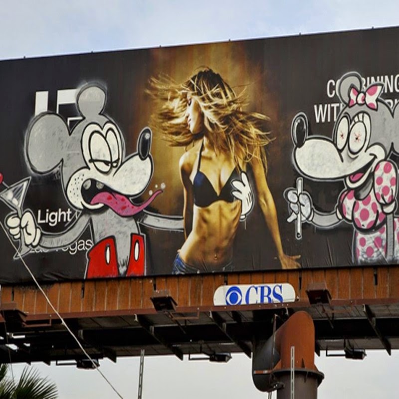15 Of Banksy’s Most Iconic Street Artworks - Drunken Mickey, 2011