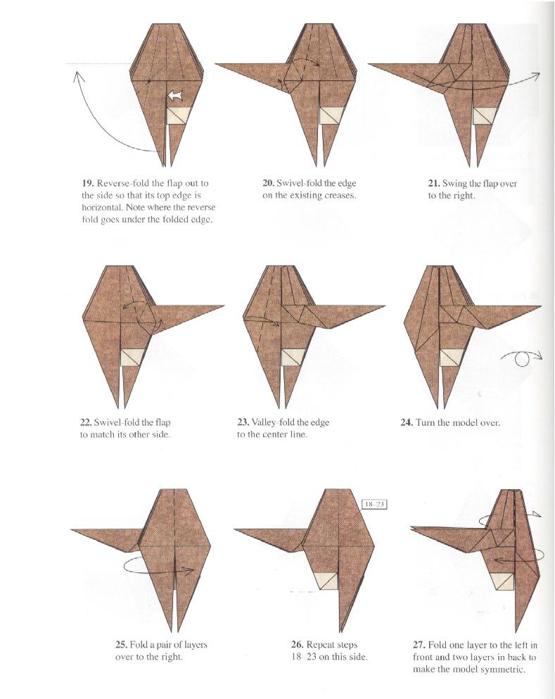 RubyThroated Hummingbird make origami easy instructions for kids