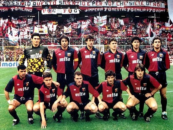 Состав 90 10. Дженоа 1990/1991. Генуя футбольный клуб. Genoa CFC maglia. Футбольный клуб Генуя форма.