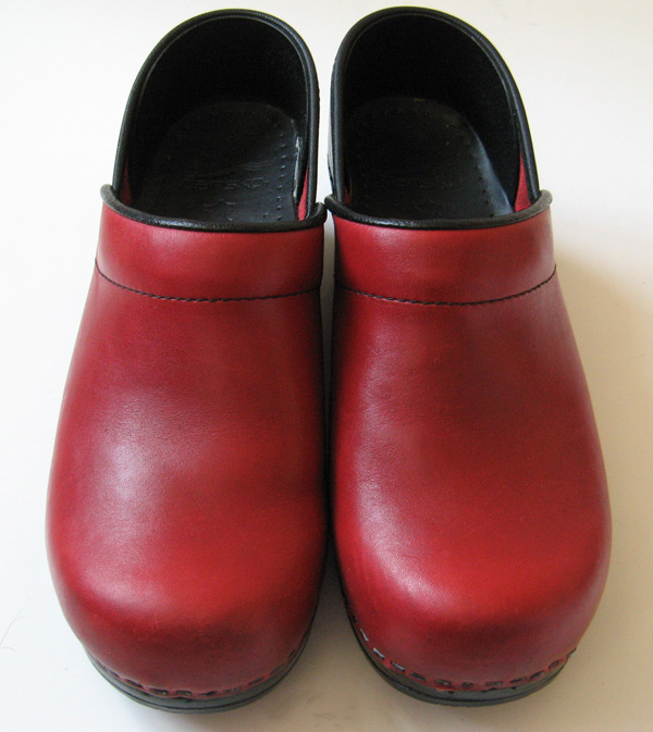 DANSKO PRO RED LEATHER WORK CLOGS PROFESSIONAL CLOGS SIZE 38 8