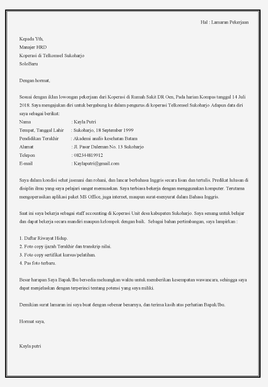 Contoh Surat Pengunduran Diri Dari Koperasi Simpan Pinjam