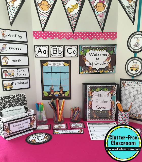 Monkey Themed Classroom Ideas Printable Classroom Decorations