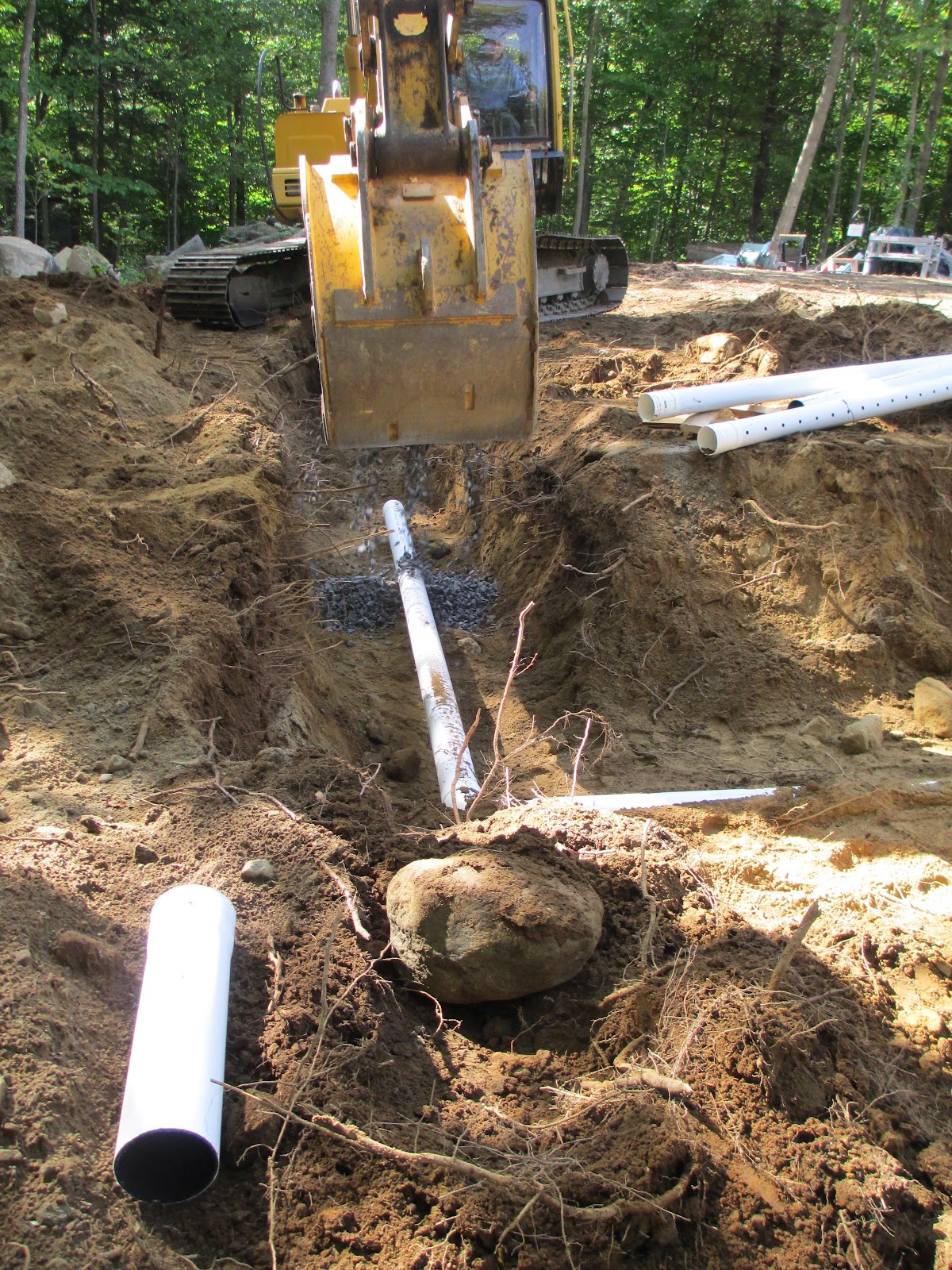 Beech House Distribution box and leach field