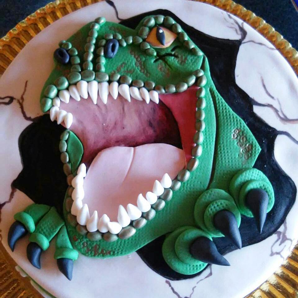 Динозавр рекс картинка на торт