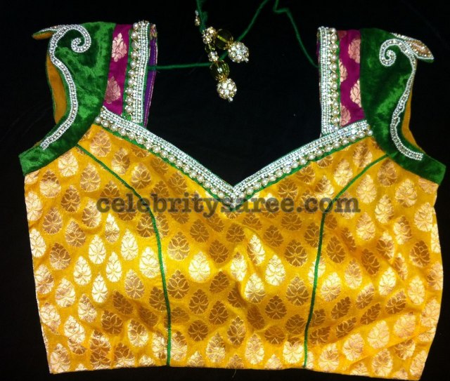 Brocade Pearls Work Blouses - Saree Blouse Patterns