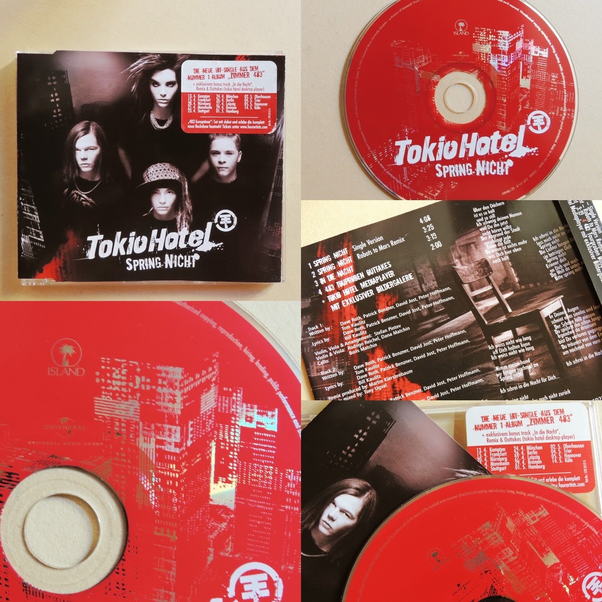 Spring Nicht CD1 Maxi CD Allemagne Tokio Hotel, la discographie des Aliens Spring Nicht CD1 Maxi CD Allemagne Tokio Hotel, la discographie des Aliens