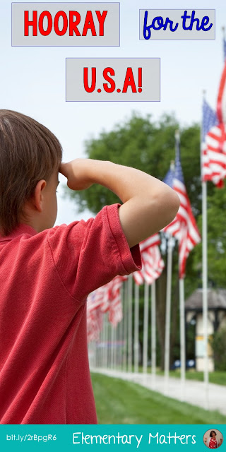 Hooray for the USA! This post has ideas, book suggestions, videos, and resources to help you celebrate patriotic holidays in the classroom!