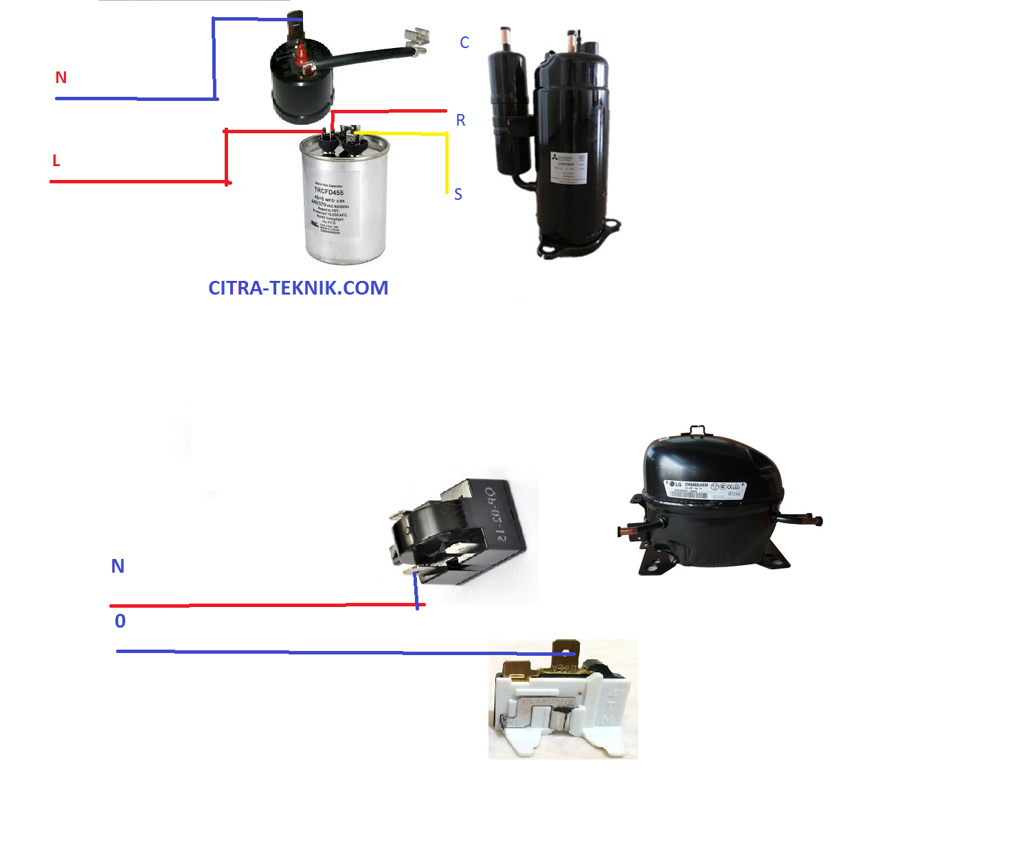 Cara Menentukan Titik Rsc Pada Kompresor Ac Dan Kulkas Service Chiller Citra Teknik