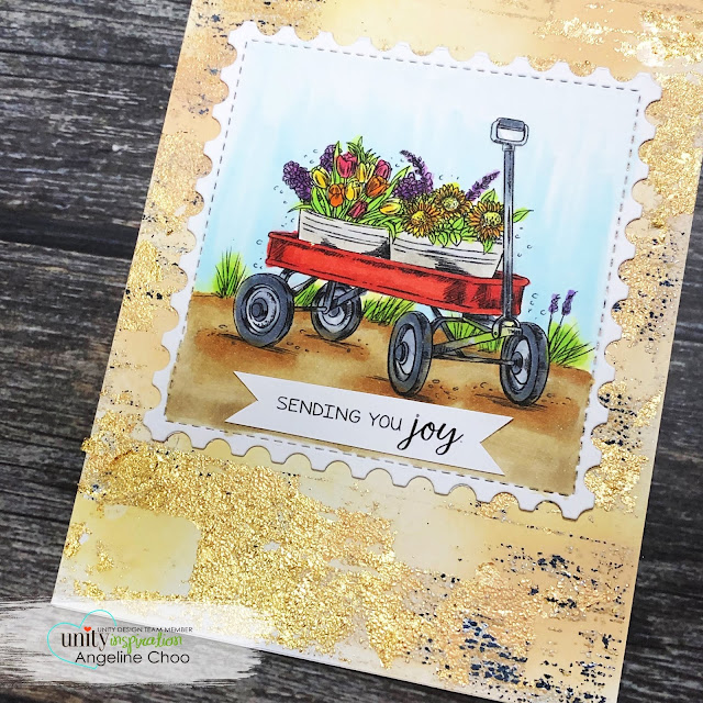 ScrappyScrappy: [NEW VIDEOS] Flowers, Rainbow and Glitter with Unity Stamp - Joy and Brighter days #scrappyscrappy #unitystampco #card #cardmaking #youtube #quicktipvideo #stamp #stamping #copicmarkers #nuvogildingflakes #primamarketingfoil #brutusmonroe #barnwall #stampnbond #copicmarkers #foil #gildingflakes