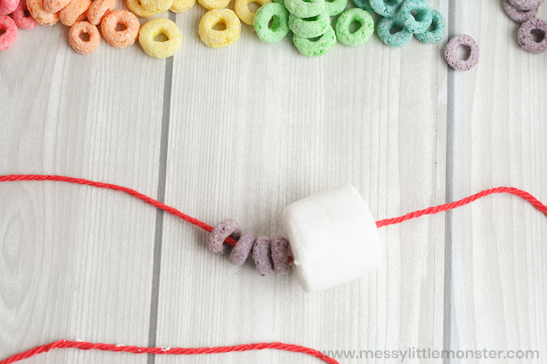 Rainbow Craft for toddlers and Preschoolers - Threading Craft - Messy ...