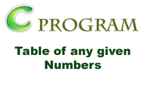 C program to generate a table of any given number | Blogger Sumedang