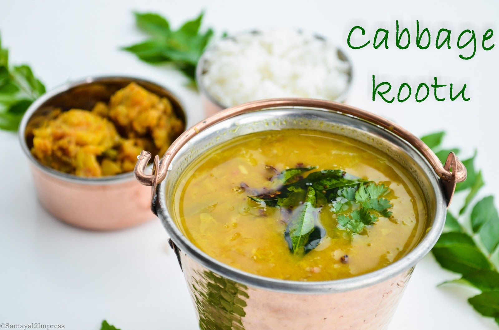 samayal2Impress CABBAGE KOOTU WITH MOONG DAL(PAASI PARUPPU)