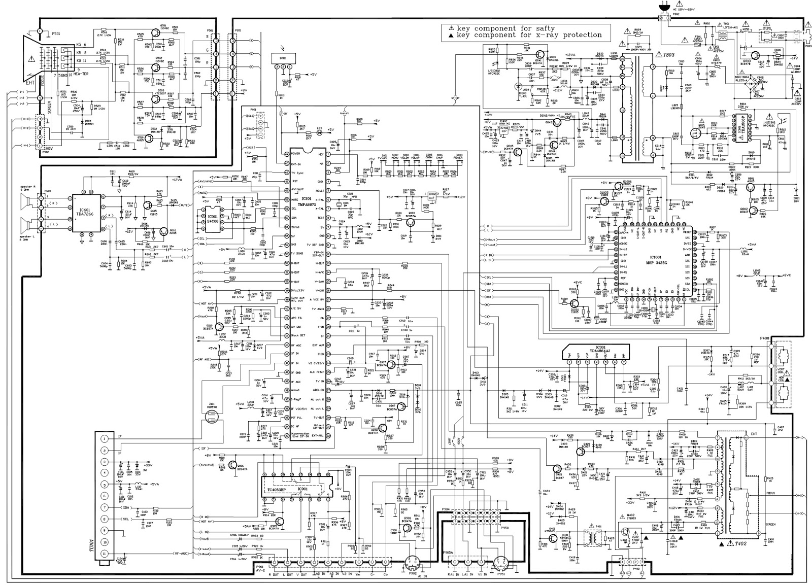 sansui lcd tv circuit diagram