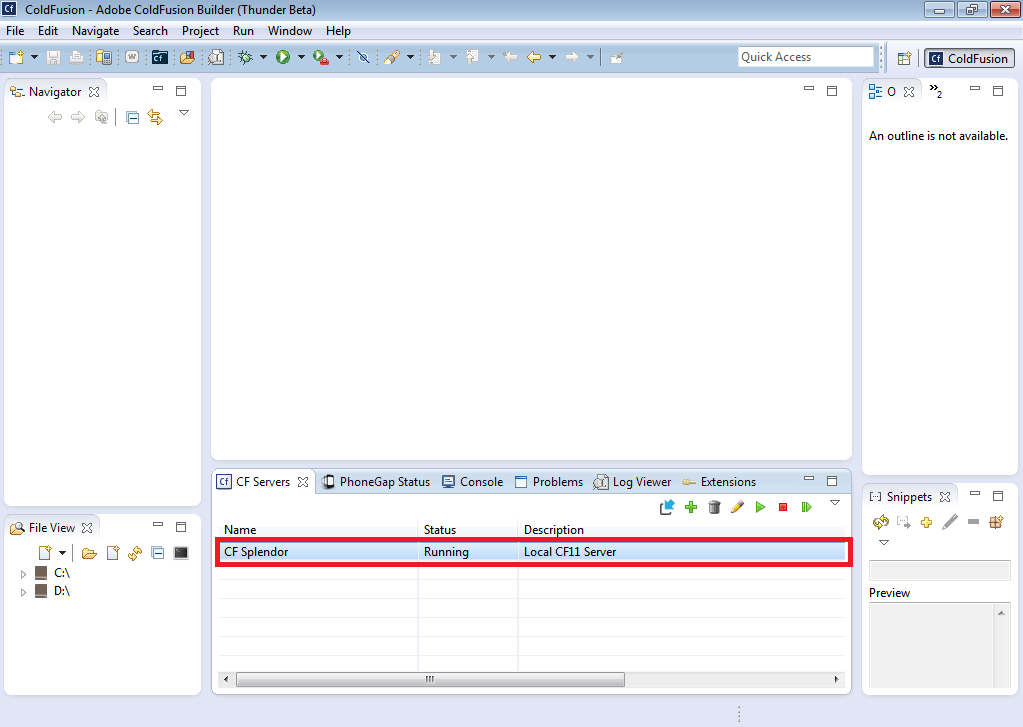 ColdFusion Tips: Adding a CF Server into your CF Builder