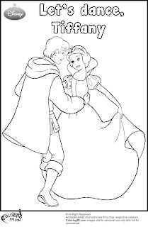 disney princess snow white dancing coloring pages