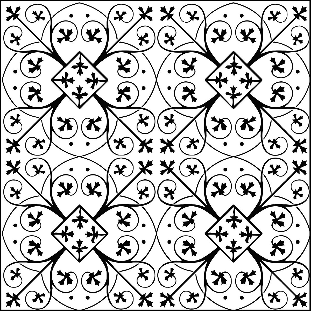 kaleidoscopic design coloring pages - photo #44