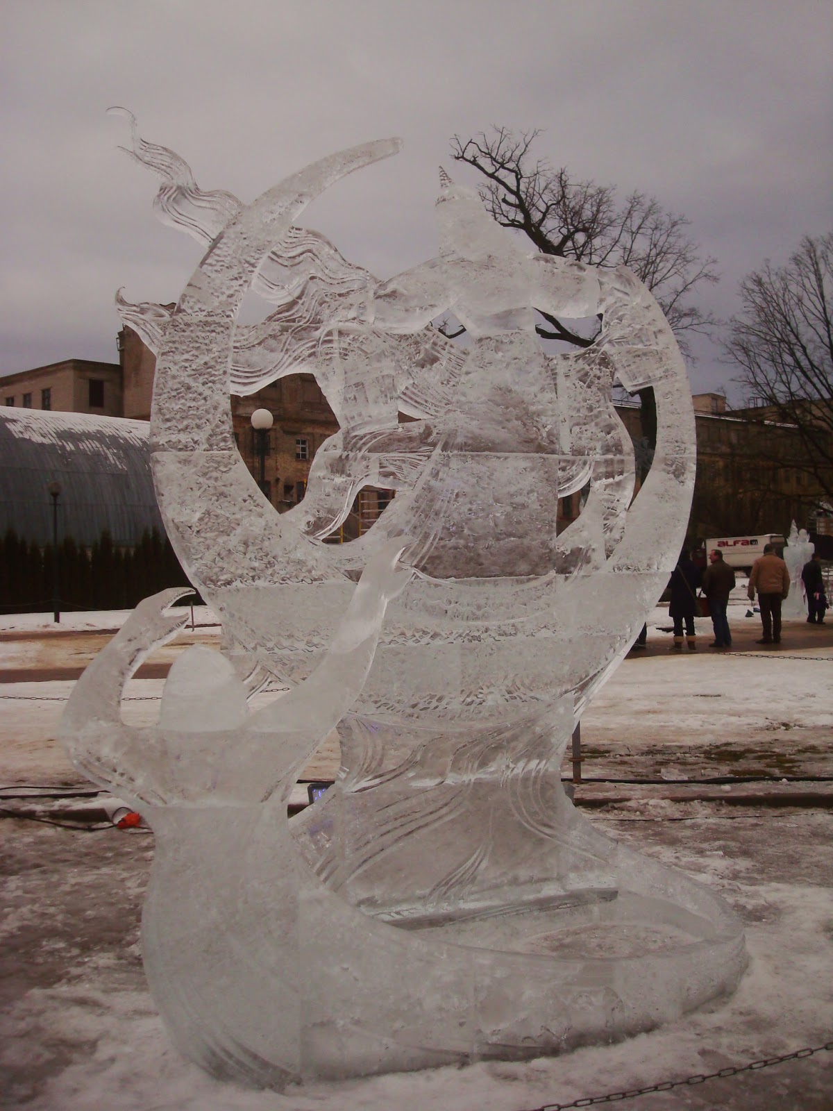 to My World Photopost Ice sculptures, Jelgava 2013