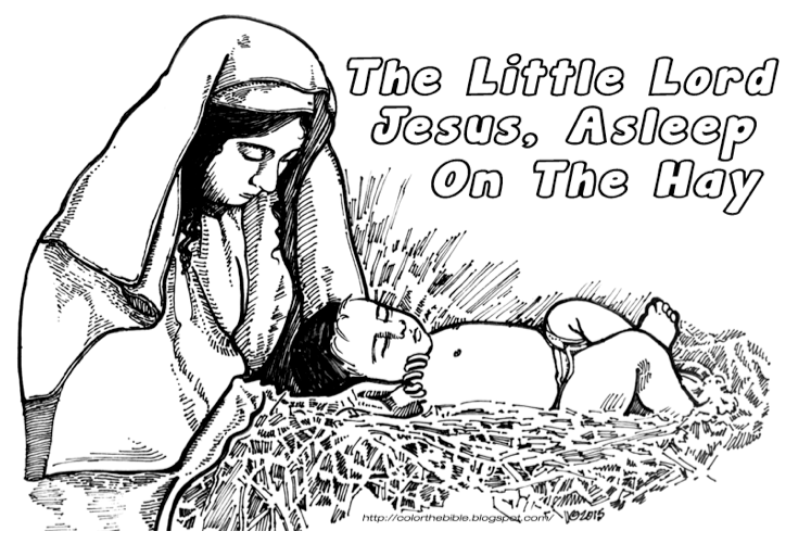 "Asleep On The Hay" Color The Bible