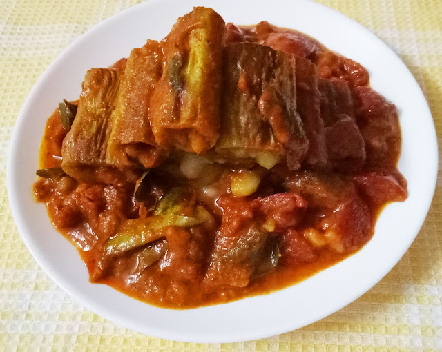 POTATO STUFFED SNAKE GOURDE CHETTINAD CURRY