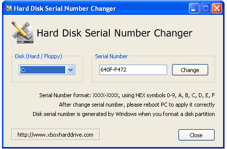 hard disk serial number changer for windows