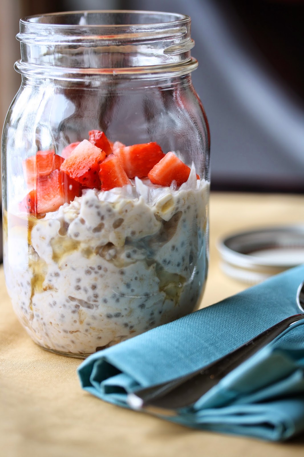 Hot Dinner Happy Home Overnight Oats with Chia Seeds