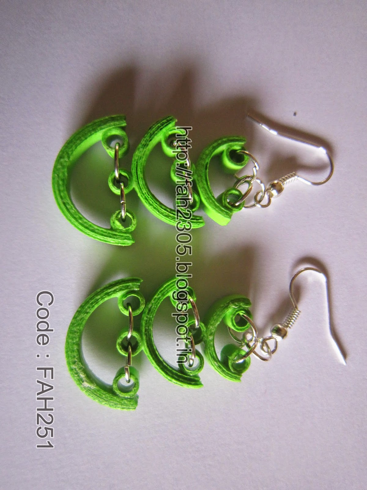 Fah Creations Paper Quilling Earrings New Designs.