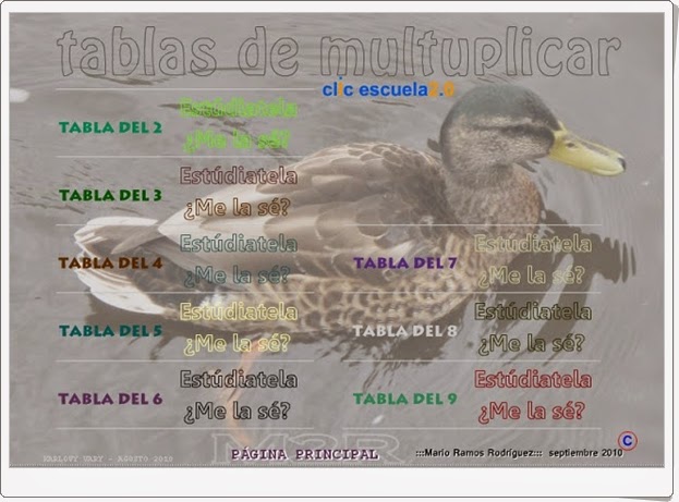 Nuevas tablas de multiplicar El Tanque