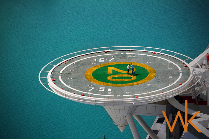 OFFmag: Flying Tennis Court at Burj Al Arab, Dubai