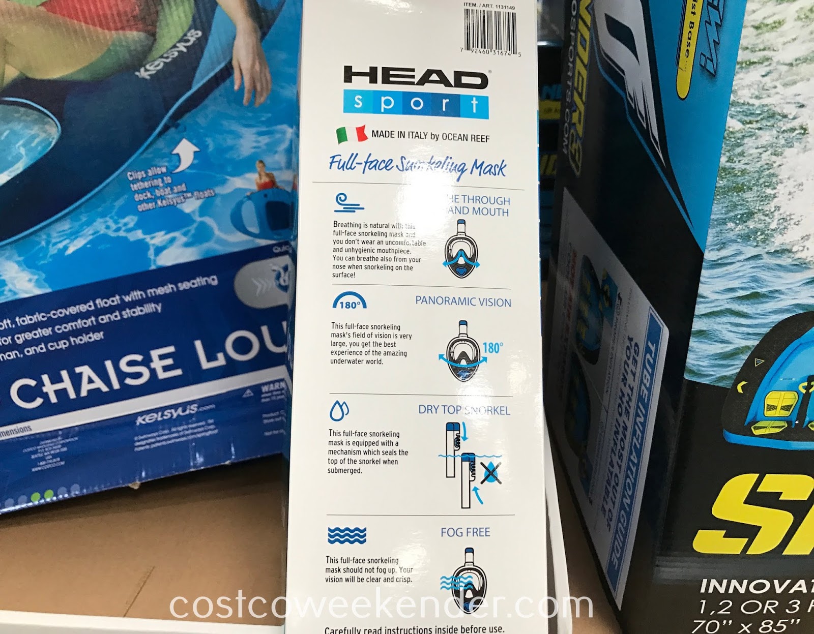 Head FullFace Snorkeling Mask Costco Weekender