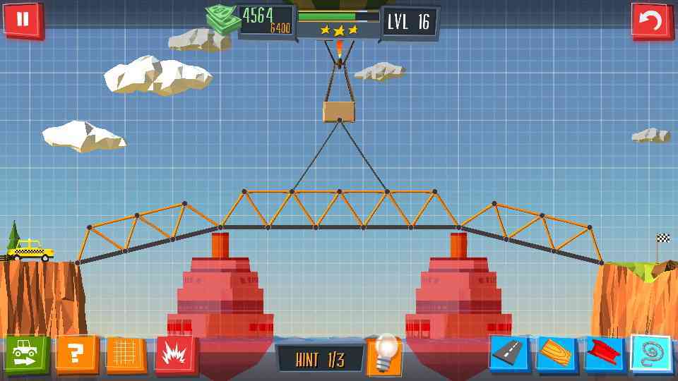 Build a Bridge Level 130 Solved, 3 Star Walk Through Gamers Amatir