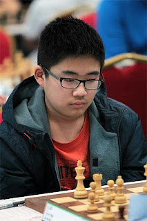 Contre toute attente, le Chinois Li Di (2092) mène avec 7,5/8 dans la catégorie des moins de 14 ans - Photo © Chessbase 